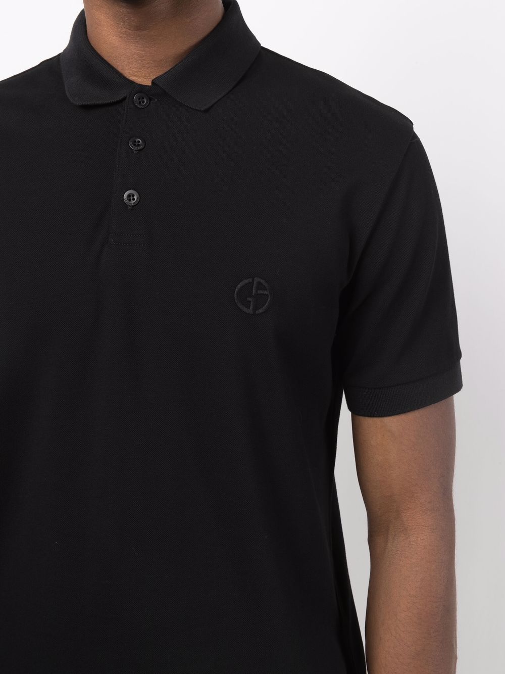 GIORGIO ARMANI Giorgio Armani Men Logo Cotton Polo Shirt