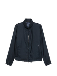 Giorgio Armani Men Cashmere And Silk Blend Blouson Jacket