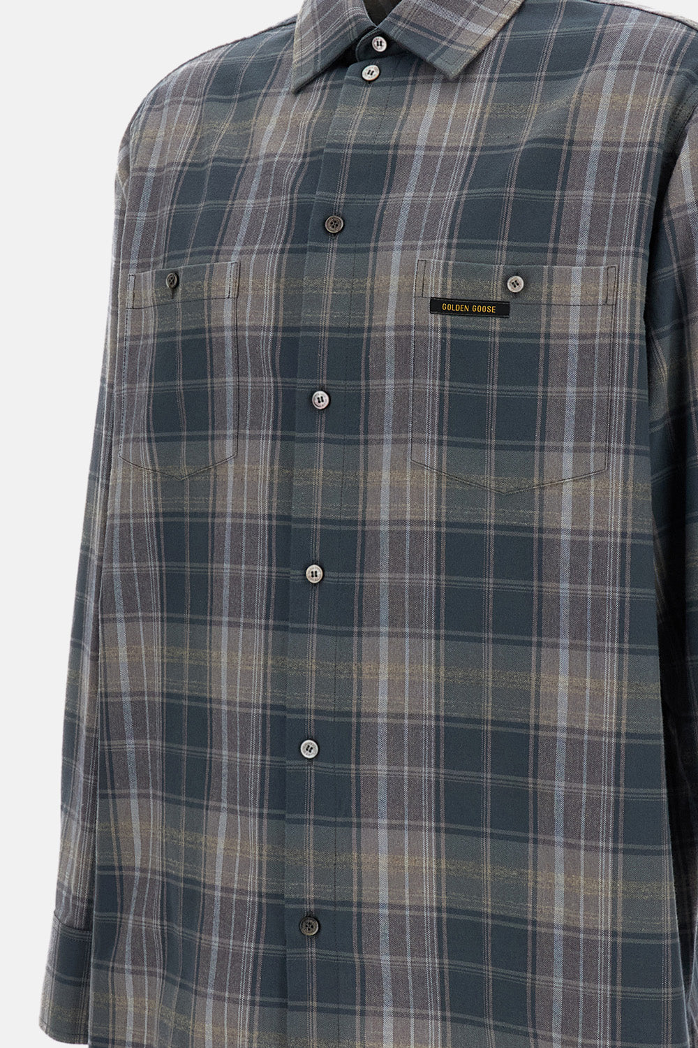 Golden Goose Men Journey Checked Cotton Shirt