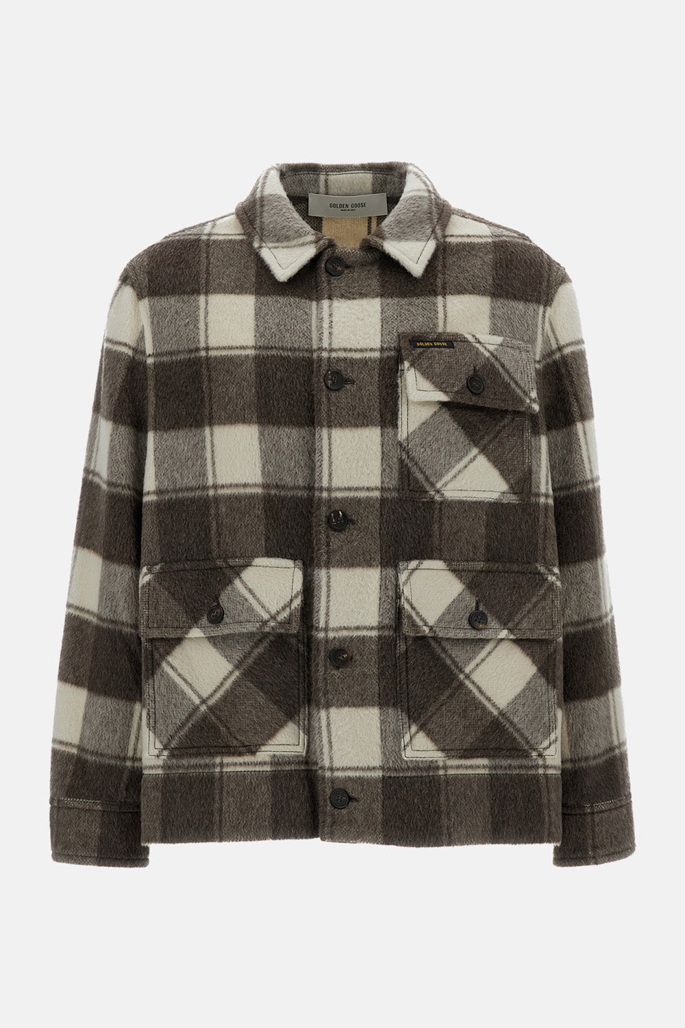 Golden Goose Men Journey Check Boxy Shirt Jacket