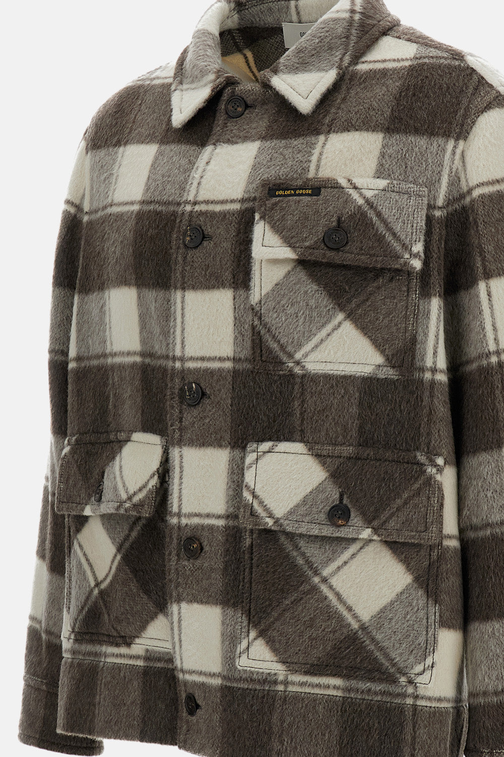 Golden Goose Men Journey Check Boxy Shirt Jacket