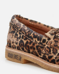 Golden Goose Golden Goose Women Jerry Leopard Print Horsy Leather  Loafers