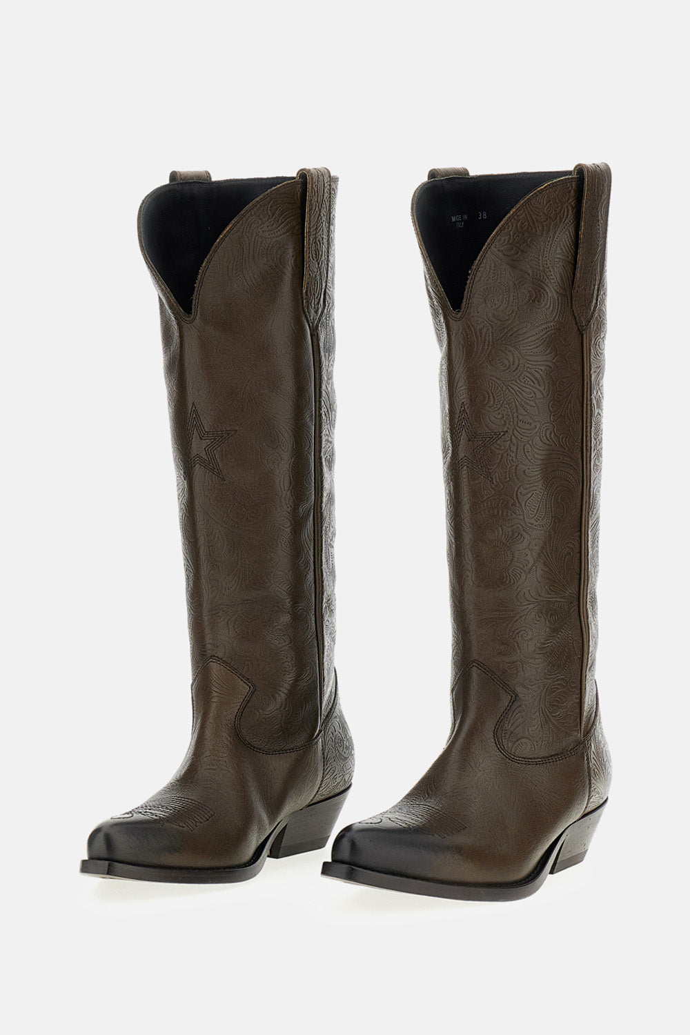 Golden Goose Golden Goose Women Wish Star Embossed Leather Boots