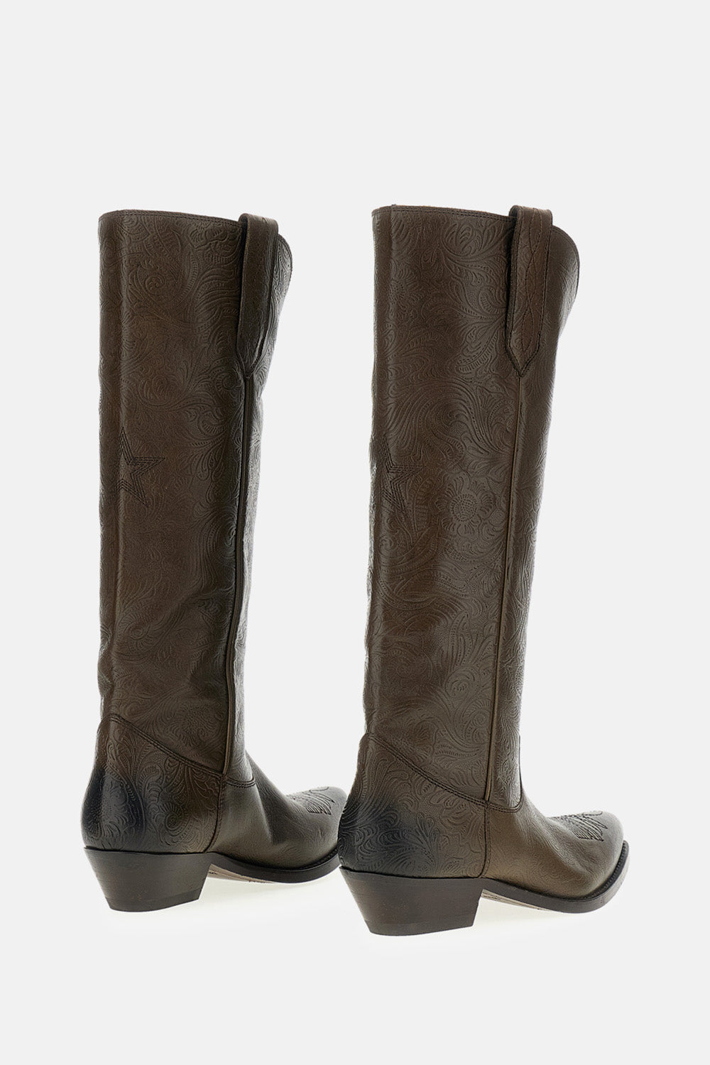Golden Goose Golden Goose Women Wish Star Embossed Leather Boots
