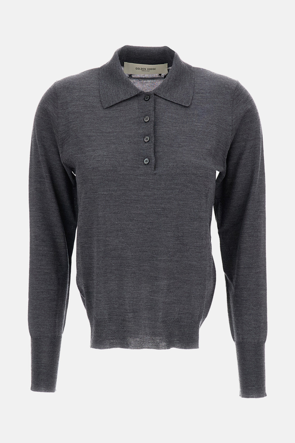 Golden Goose Women Long-Sleeved Virgin Wool Polo Shirt