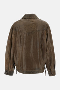 Golden Goose Golden Goose Women Journey W's Jacket Babete Mixed Of Embossed And Plain Nappa Leather