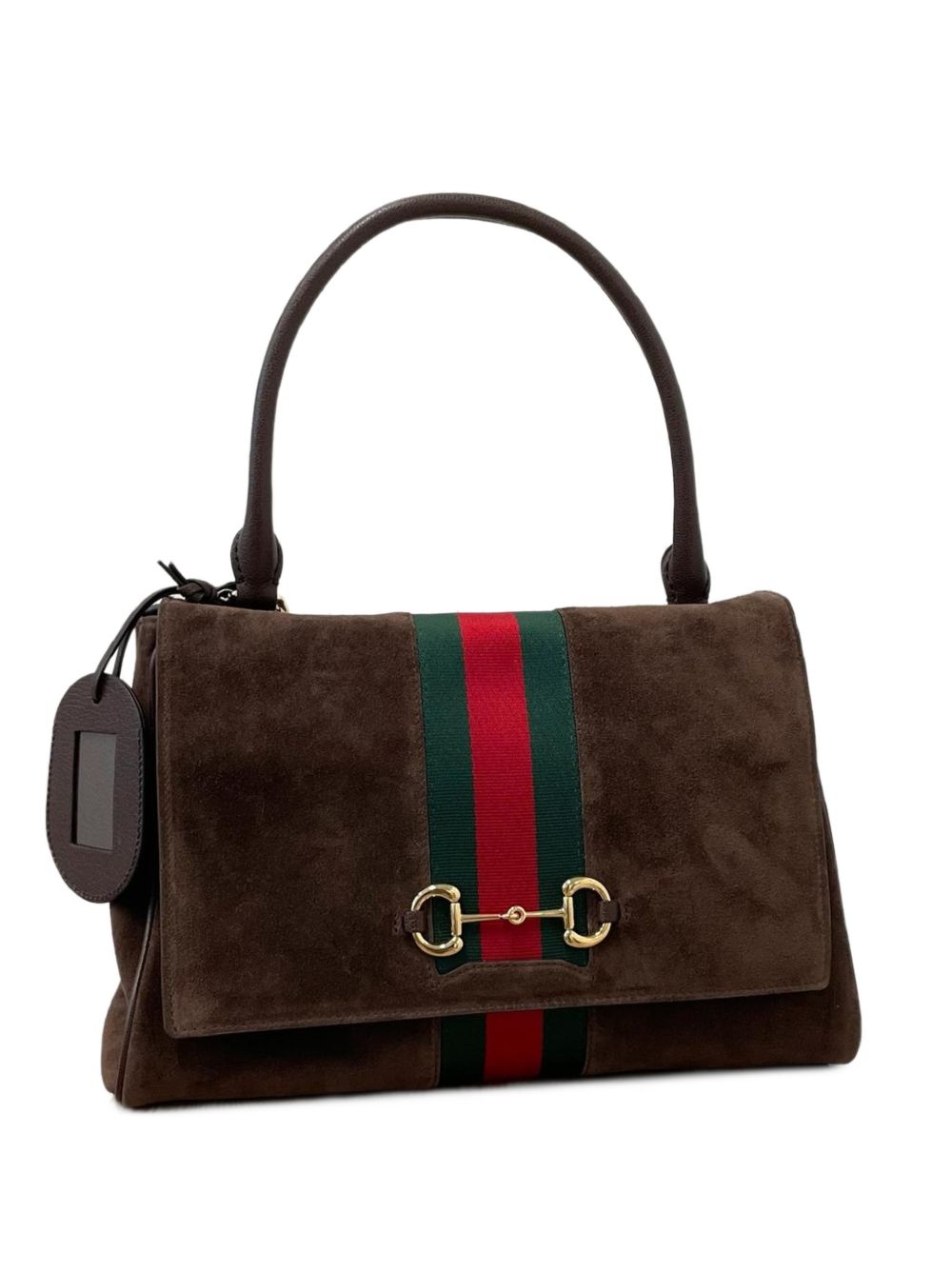 Gucci Women Horsebit Web Leather Handbag