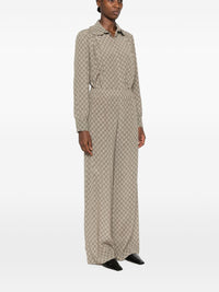 Gucci Women Gg Silk Trousers