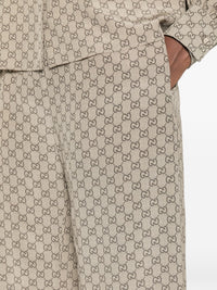 Gucci Women Gg Silk Trousers