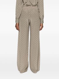 Gucci Women Gg Silk Trousers
