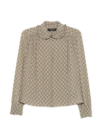 Gucci Women Gg Print Silk Shirt