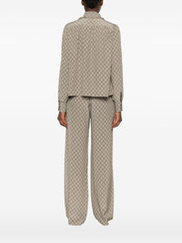 Gucci Women Gg Print Silk Shirt