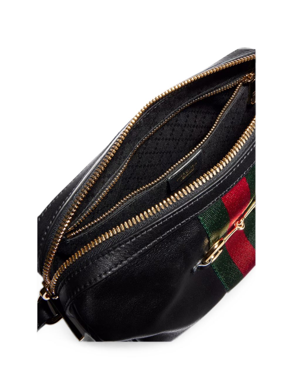 Gucci Women Horsebit Web Crossbody Bag