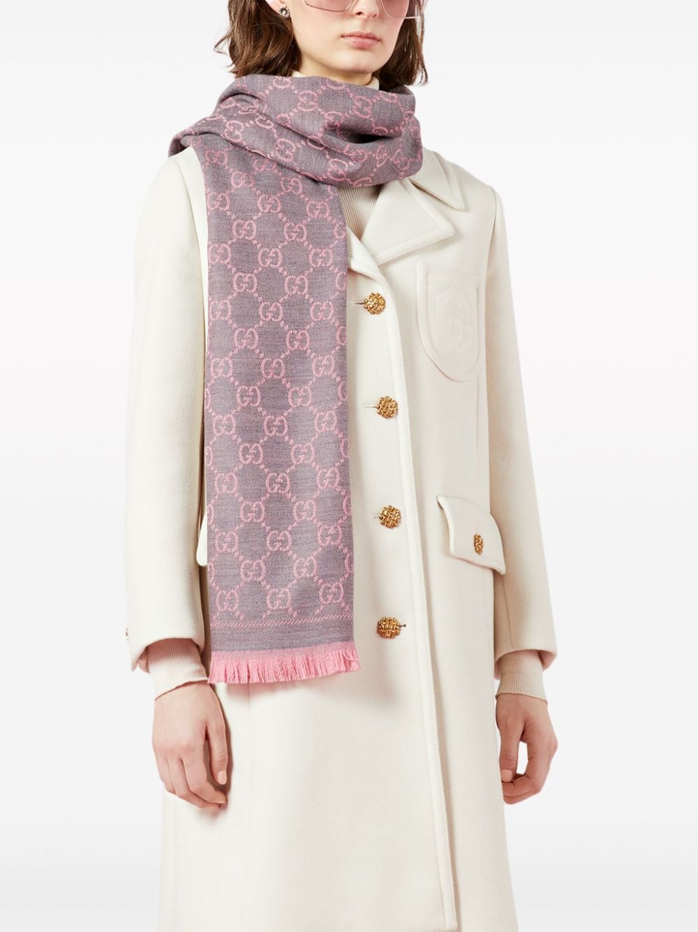 GUCCI Gucci Women Gg Wool Scarf