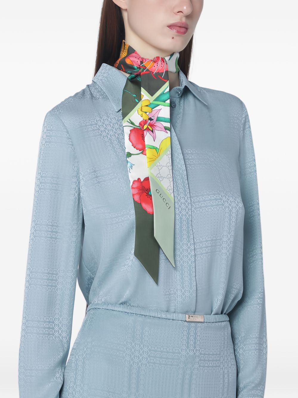 Gucci Women Printed Silk Foulard