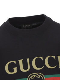 Gucci Men Gucci Fake Cotton And Silk T-Shirt
