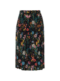 Gucci Women Printed Silk Midi Skirt