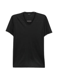Gucci Men Silk V-Necked T-Shirt
