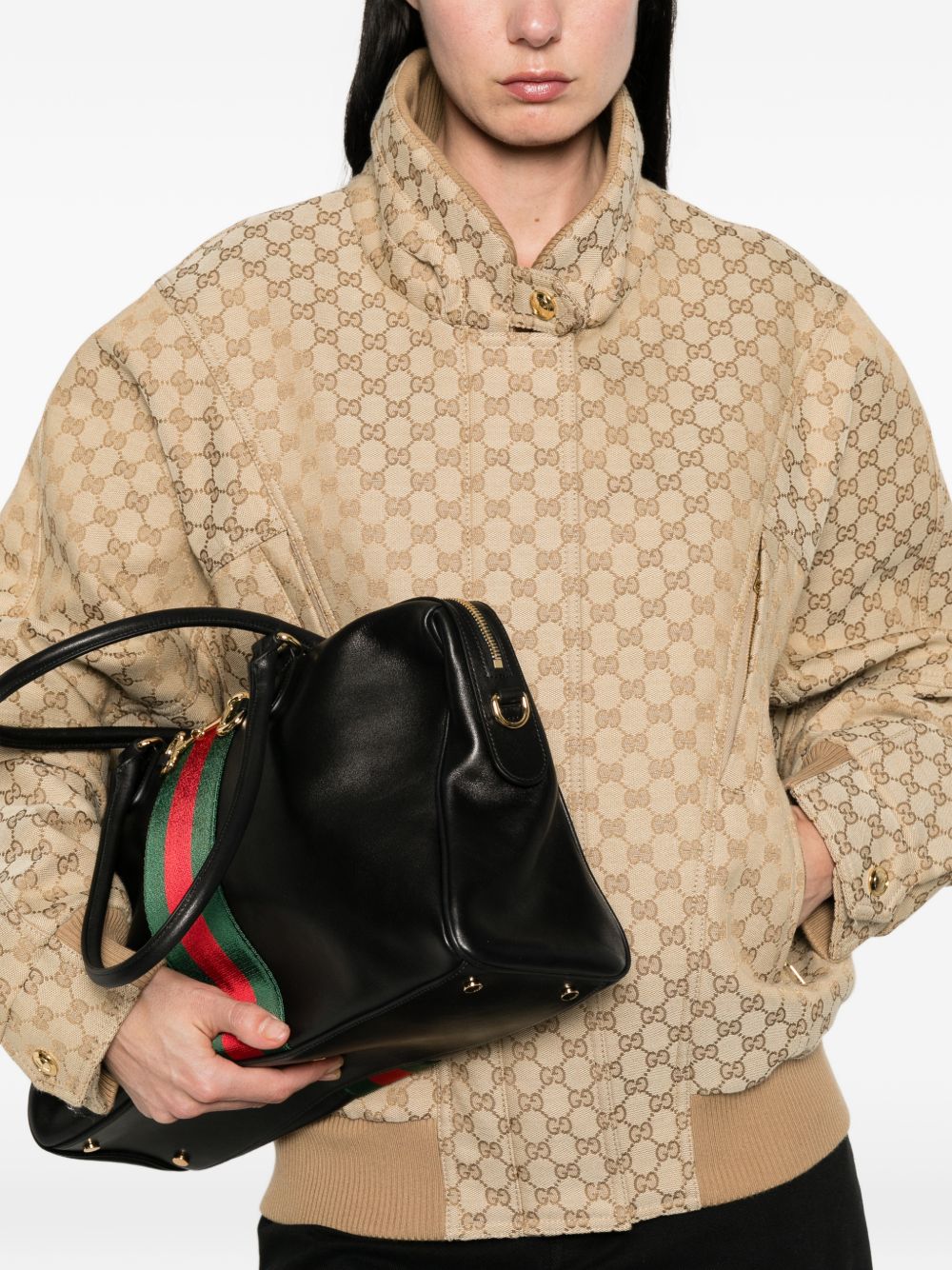 GUCCI Gucci Women Borsetto Large Leather Tote Bag