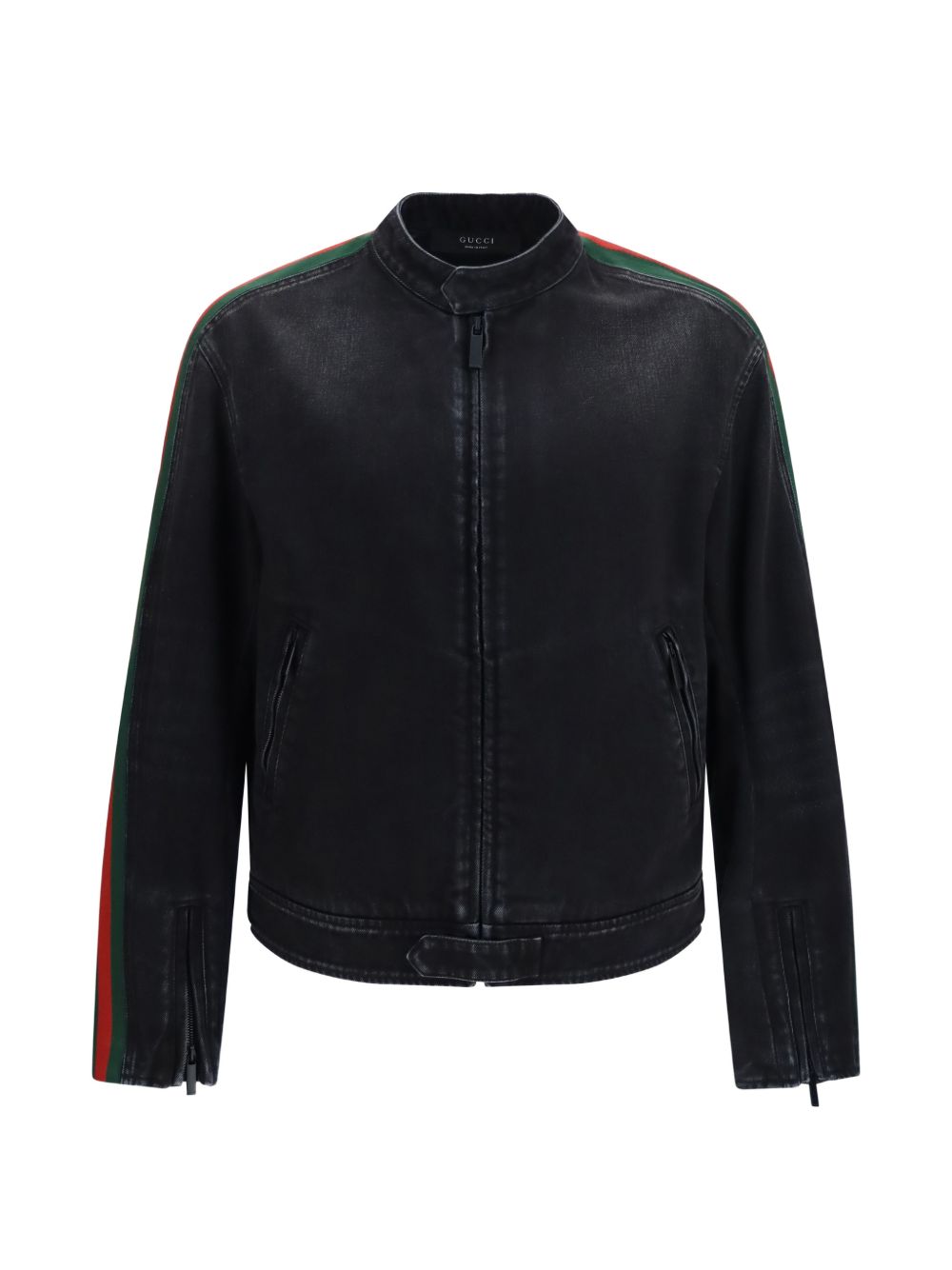 Gucci Men Web Detail Denim Jacket