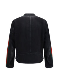 Gucci Men Web Detail Denim Jacket