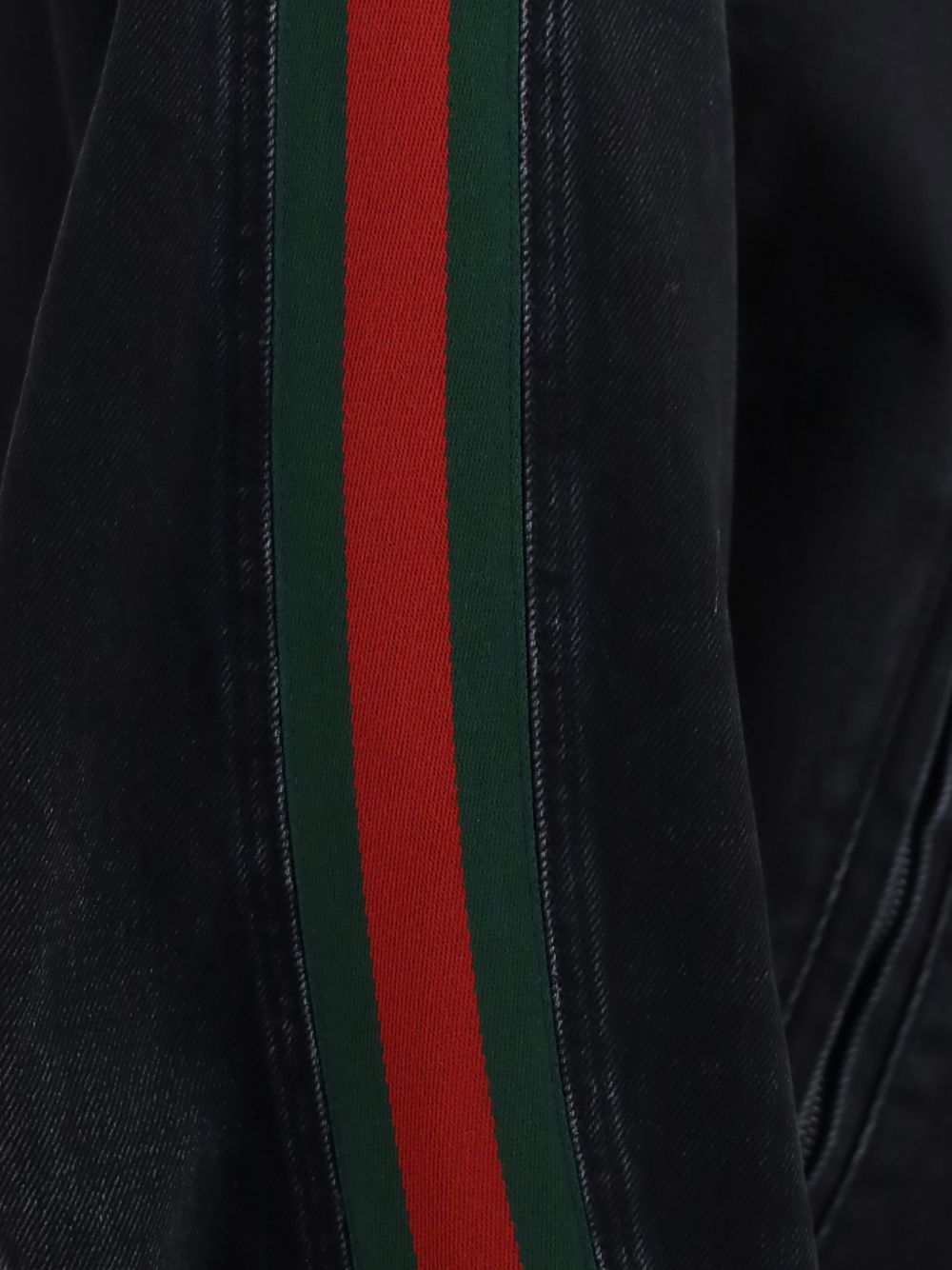 Gucci Men Web Detail Denim Jacket