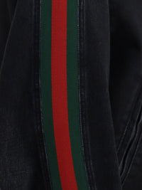 Gucci Men Web Detail Denim Jacket