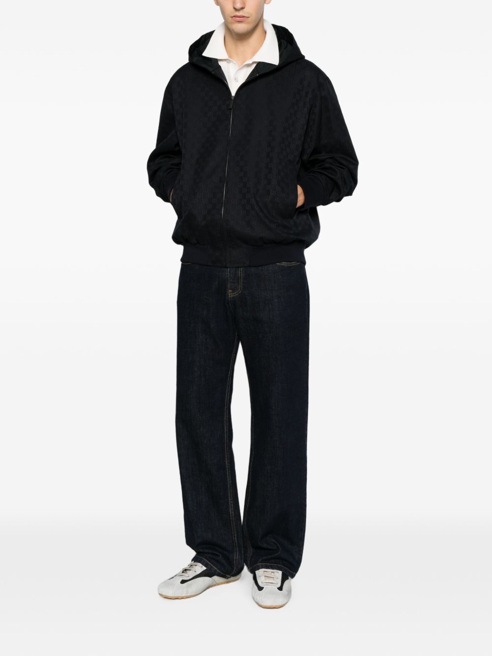 Gucci Men Gg Cotton Blouson Jacket