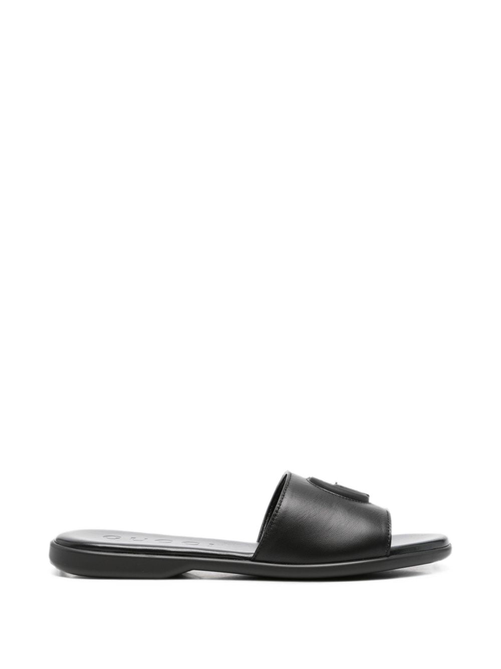 Gucci Women Double G Leather Flat Sandals