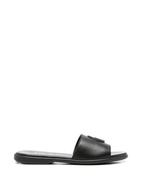 Gucci Women Double G Leather Flat Sandals
