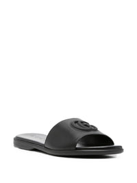 Gucci Women Double G Leather Flat Sandals