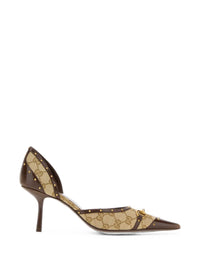 Gucci Women Savoy Gg Canvas Pumps