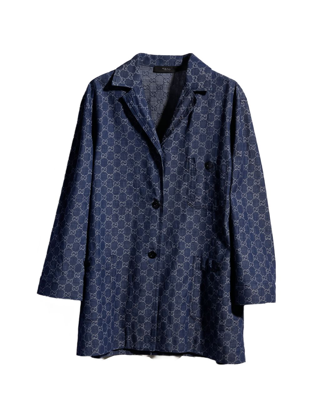 Gucci Women Gg Denim Cotton Shirt