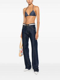 Gucci Women Gg Triangle Bikini Top