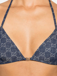 Gucci Women Gg Triangle Bikini Top
