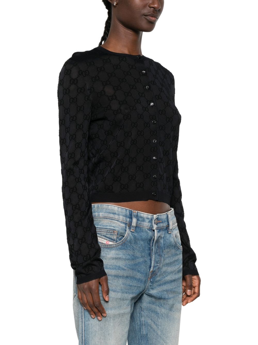 GUCCI Gucci Women Gg Crewneck Cardigan