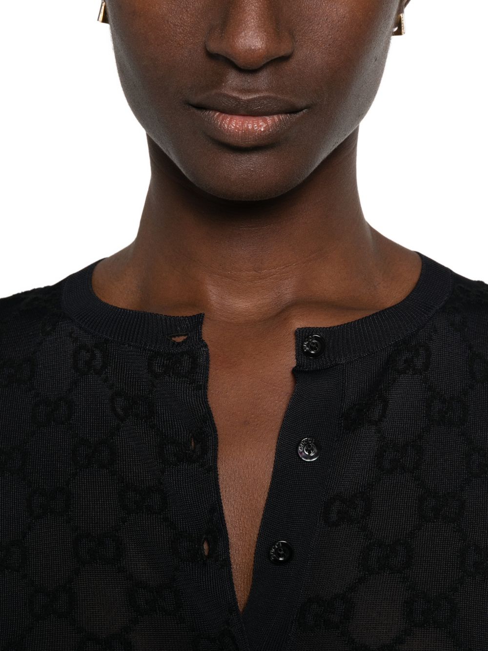 GUCCI Gucci Women Gg Crewneck Cardigan
