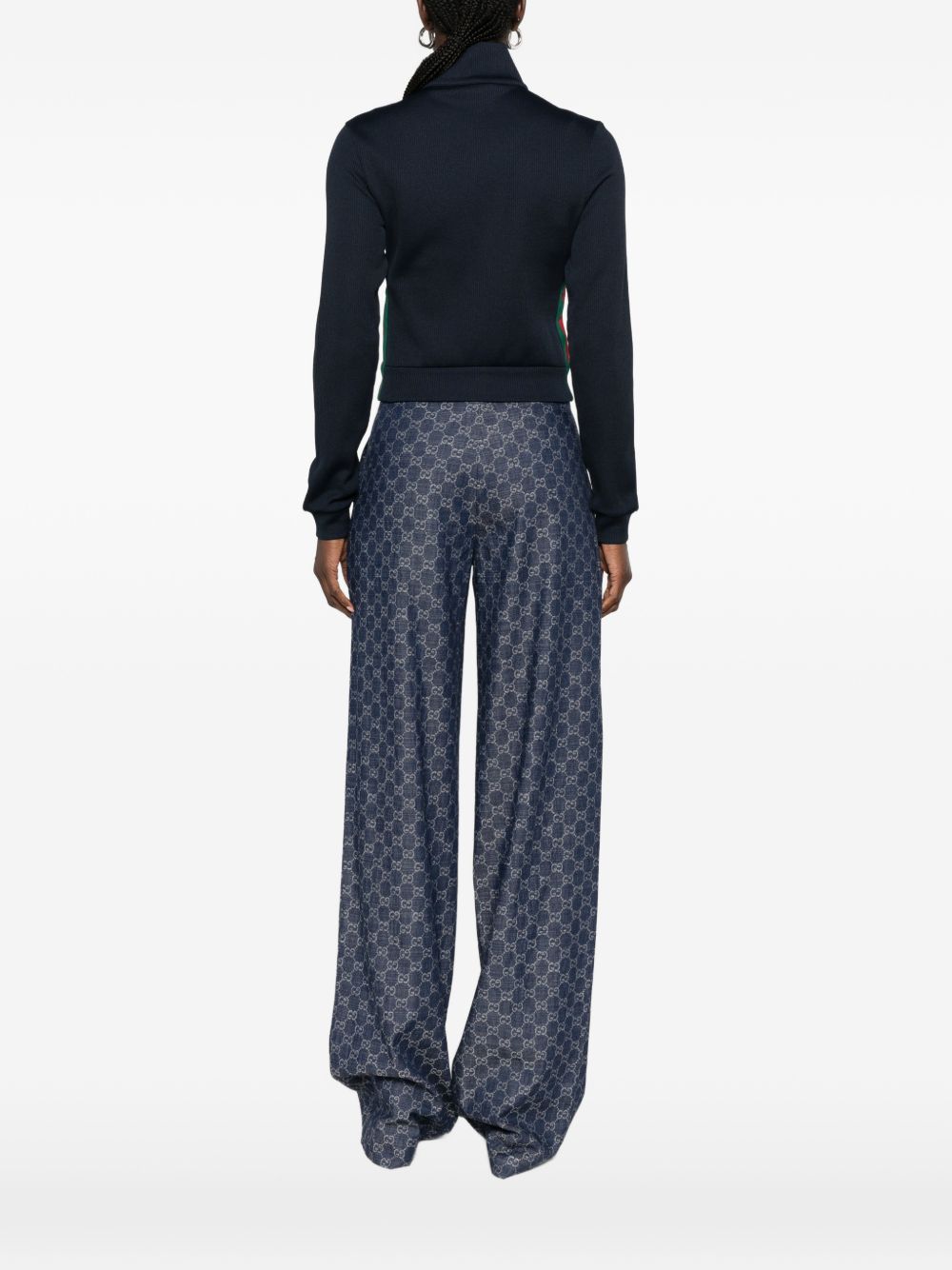 GUCCI Gucci Women Web Detail Cotton Blend Sweatshirt