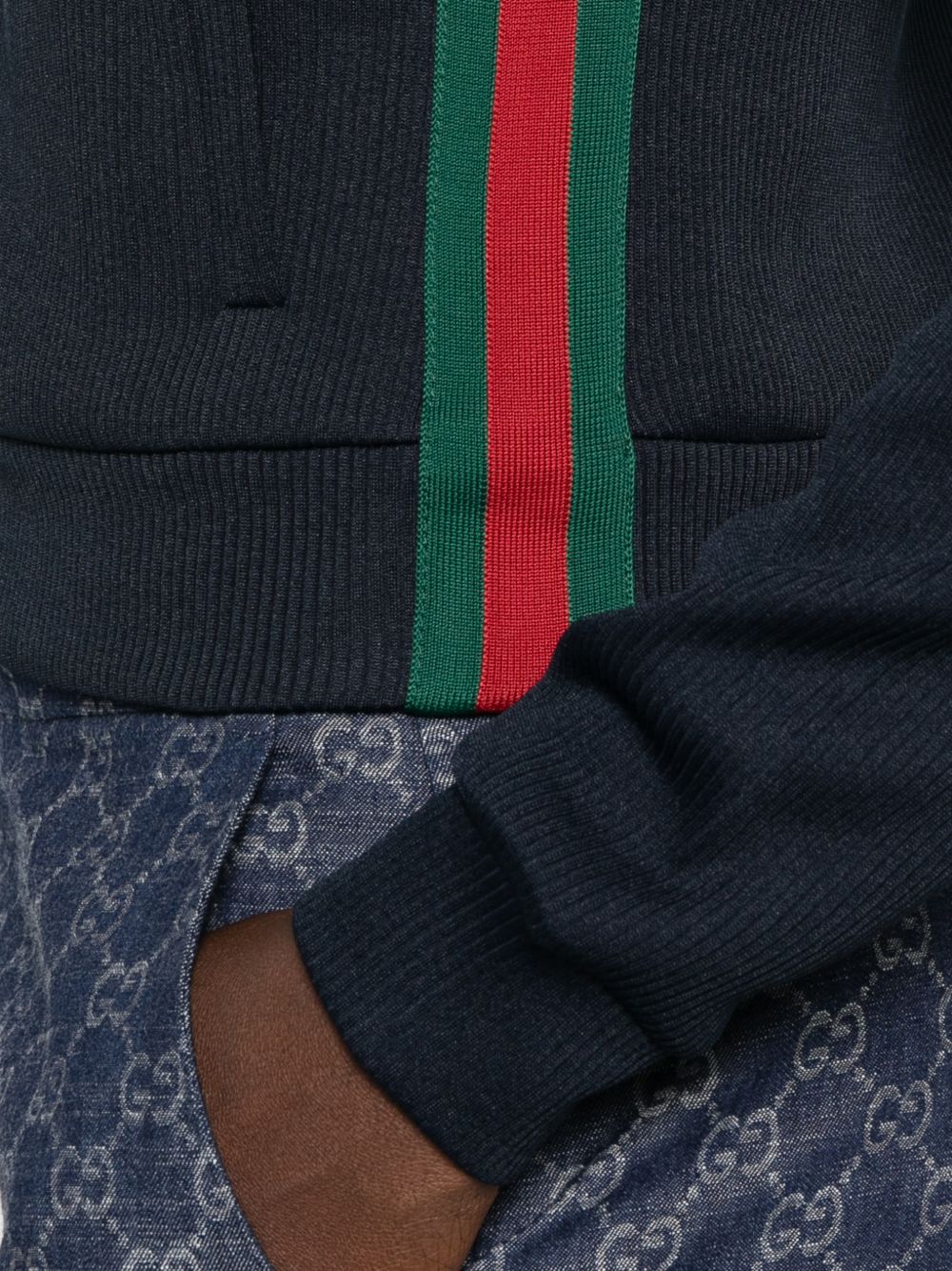GUCCI Gucci Women Web Detail Cotton Blend Sweatshirt