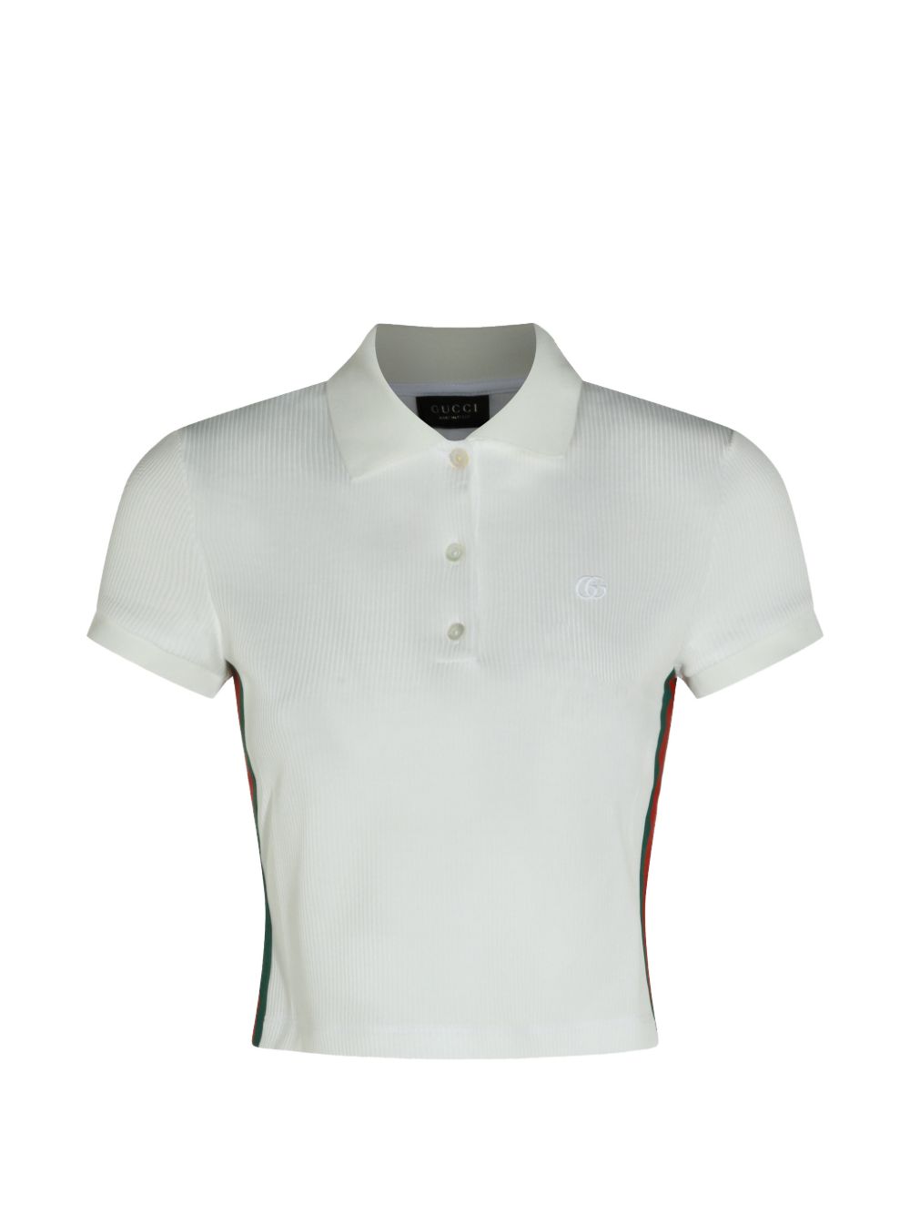 Gucci Women Web Detail Cotton Polo Shirt