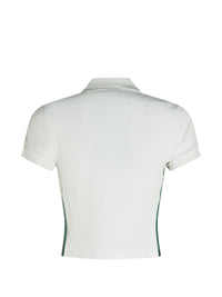 Gucci Women Web Detail Cotton Polo Shirt