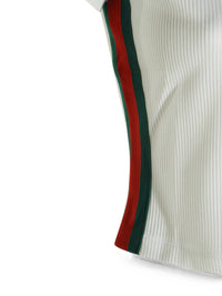Gucci Women Web Detail Cotton Polo Shirt
