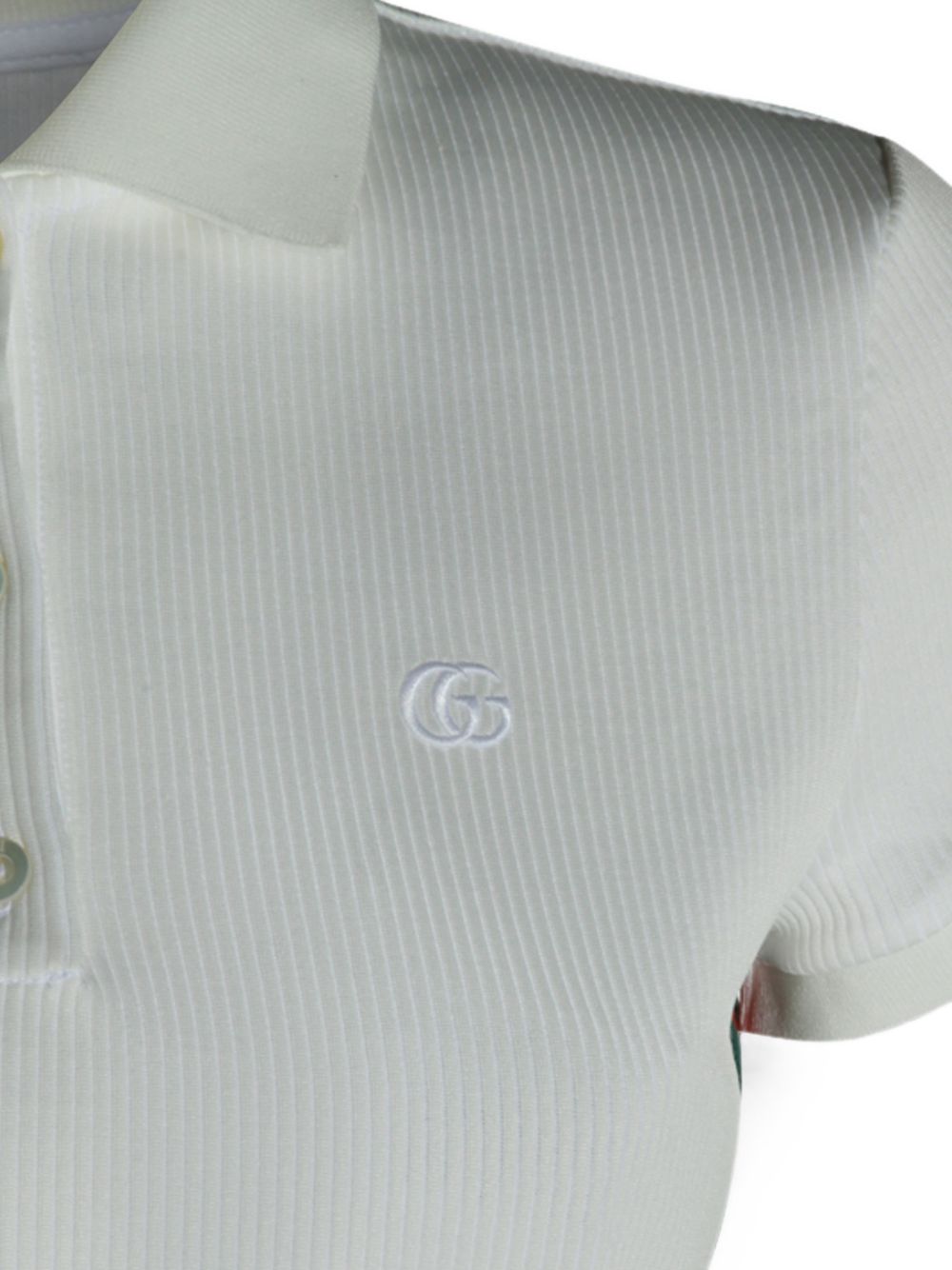 Gucci Women Web Detail Cotton Polo Shirt