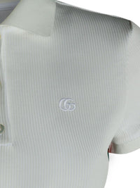 Gucci Women Web Detail Cotton Polo Shirt