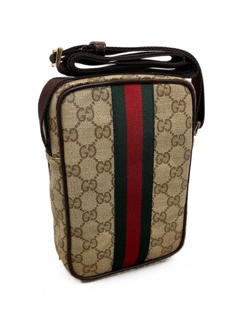 Gucci Men Web Detail Gg Mini Bag