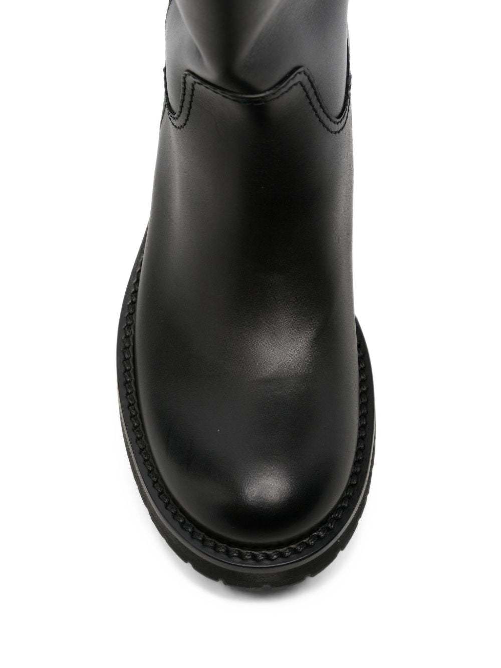 Gucci Women Web Detail Leather Boots