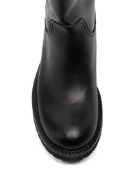 Gucci Women Web Detail Leather Boots
