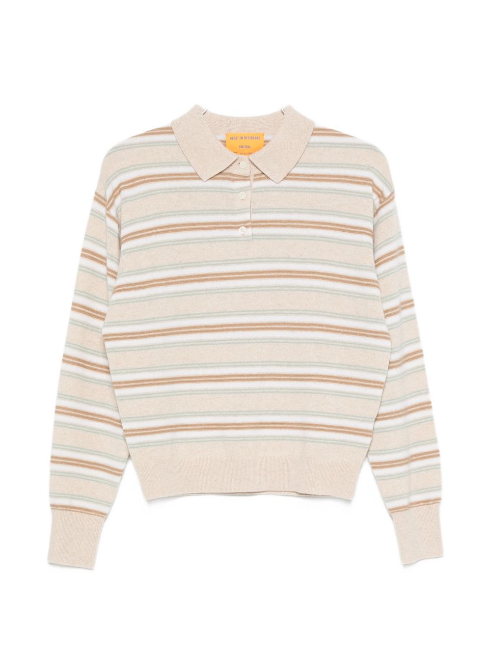 Guest In Residence Women Striped Cashmere Polo Shirt