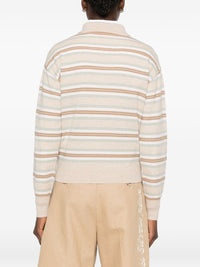 Guest In Residence Women Striped Cashmere Polo Shirt