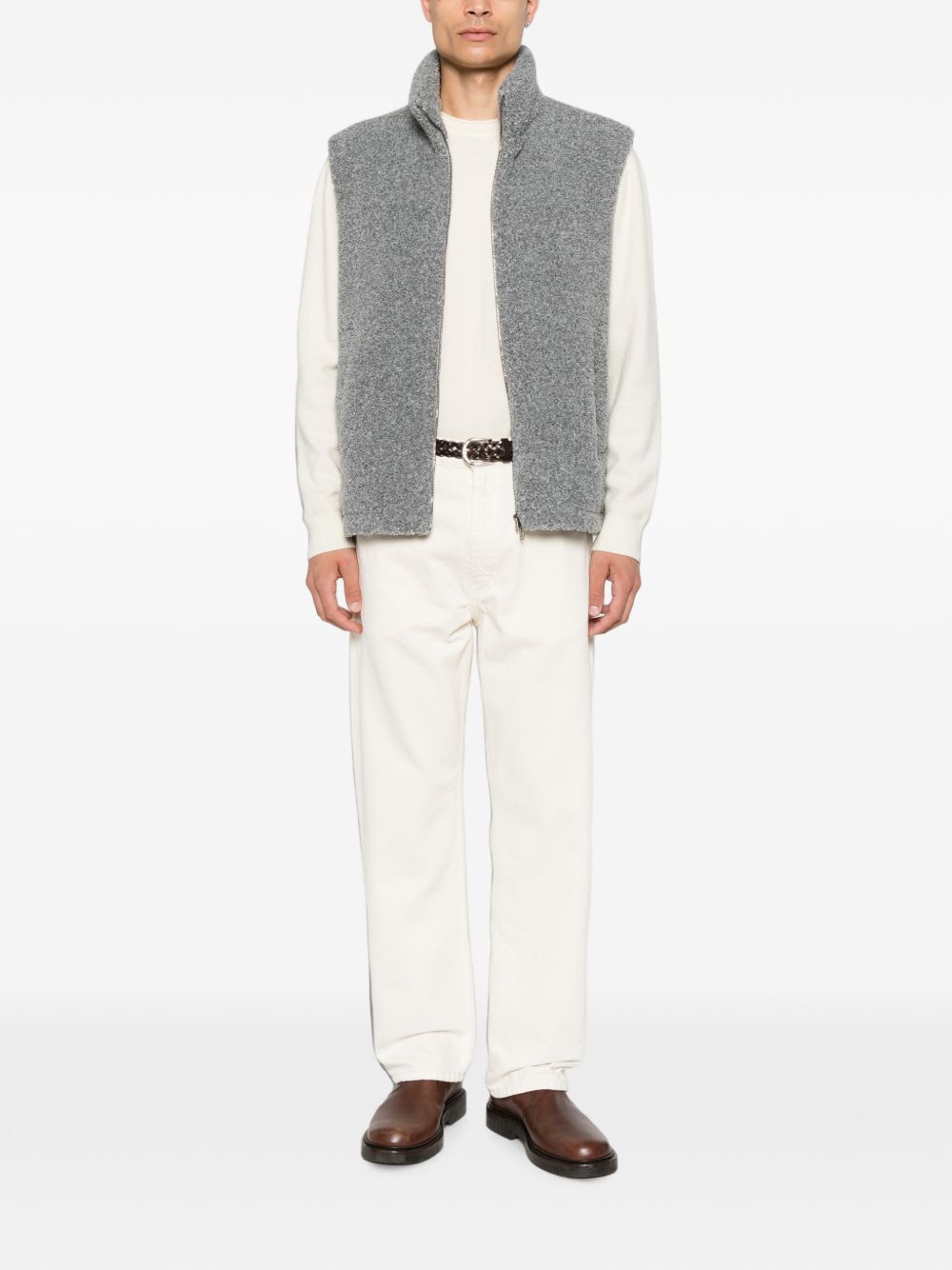 Herno Men Flannel Zipped Vest